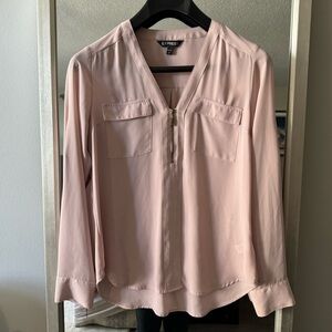 Express pink blouse with zipper